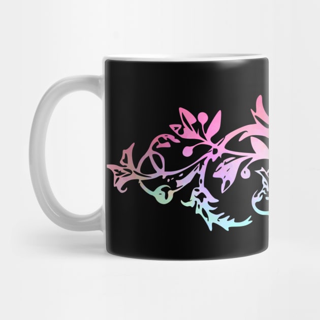 Silhouette Flower Pastel Abstract Pattern by Mazz M